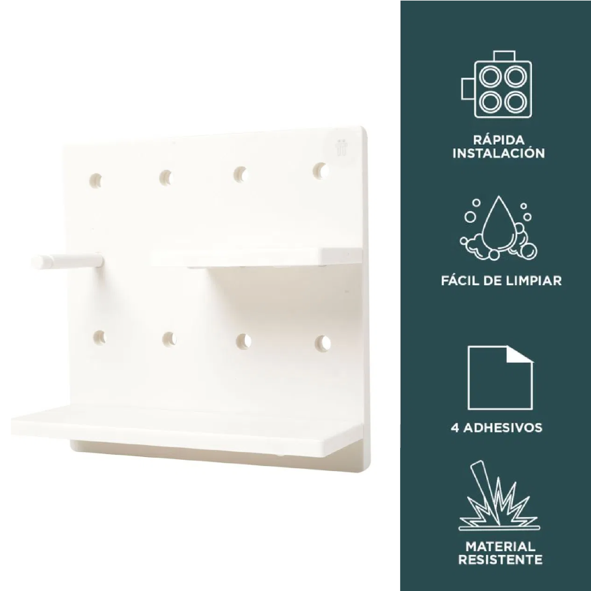 Miniatura 5 de Repisa Organizador Perforado Pared X1